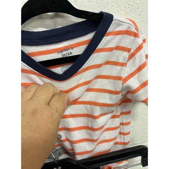 Striped Shark pjs with short sleeves and shorts - Picture 2 of 4